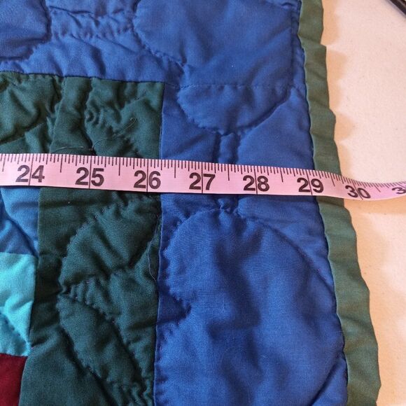 Baby Crib/Wall hanging Hand Stitched Quilt Sewing Cottagecore Handmade Vintage - Picture 5 of 9